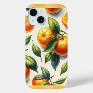 Funda Para iPhone 15 Boda de hojas de naranja al agua