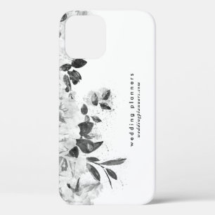 Funda Para iPhone 12 Boda Planificación Romántica Negra y Negocio Blanc