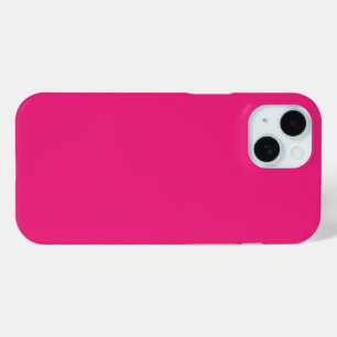 Funda Para iPhone 15 Boda Rosa Fucsia   Invitación de Color Sólido y Au