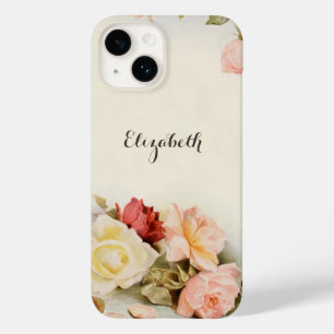 Funda Para iPhone 14 De Case-Mate Boda Vintage Flores de Rosa de Jardín Antiguo
