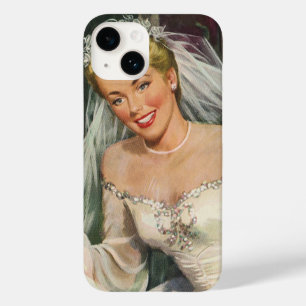 Funda Para iPhone 14 De Case-Mate Boda Vintage, Novia Retro con Niña de las Flores