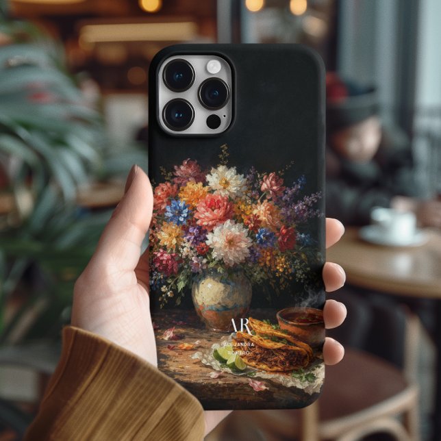 Funda De Case-Mate Para iPhone Bodegón de Birria Floral | Monograma (Subido por el creador)