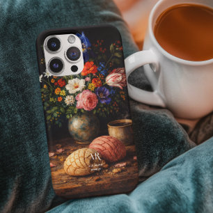 Funda Para iPhone 15 Pro Max Bodegón de Concha Floral   Monograma