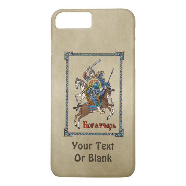 Funda De Case-Mate Para iPhone Bogatyr ruso medieval (Reverso)
