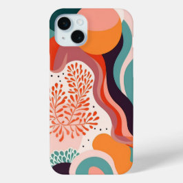 Funda Para iPhone 15 Mini Boho Abstract Minimalist Shape Colorful