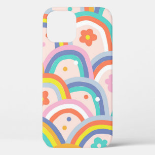 Funda Para iPhone 12 Boho baby verano arco iris singulares sin costura