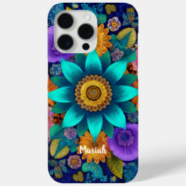Funda Para iPhone 15 Pro Max Boho Bloom Mandala Floral iPhone Case