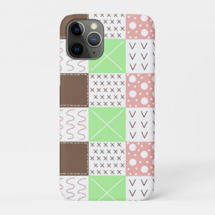 Funda Para iPhone 11 Pro Boho Brown, Burgundy, Green y Mauve Whimsical