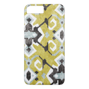 title_seo2 Boho chic amarillo ikat patrón tribal monograma