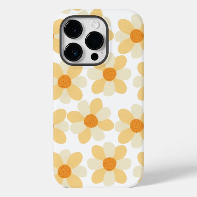 Funda De Case-Mate Para iPhone Boho Daisy Art (Reverso )