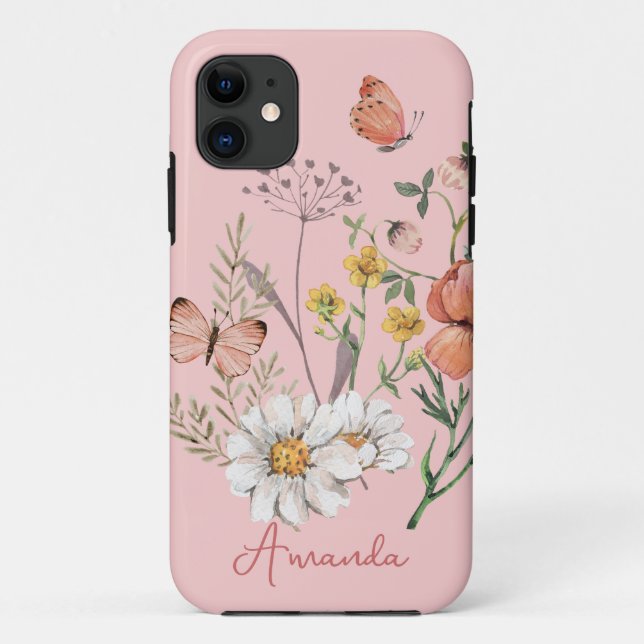 Funda De Case-Mate Para iPhone Boho Floral (Reverso)