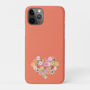Funda Para iPhone 11 Pro Boho Floral Heart Muted Colours Love Diun Sweet