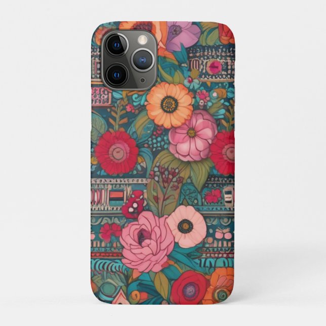 Funda De Case-Mate Para iPhone Boho Floral Whimsical (Reverso)