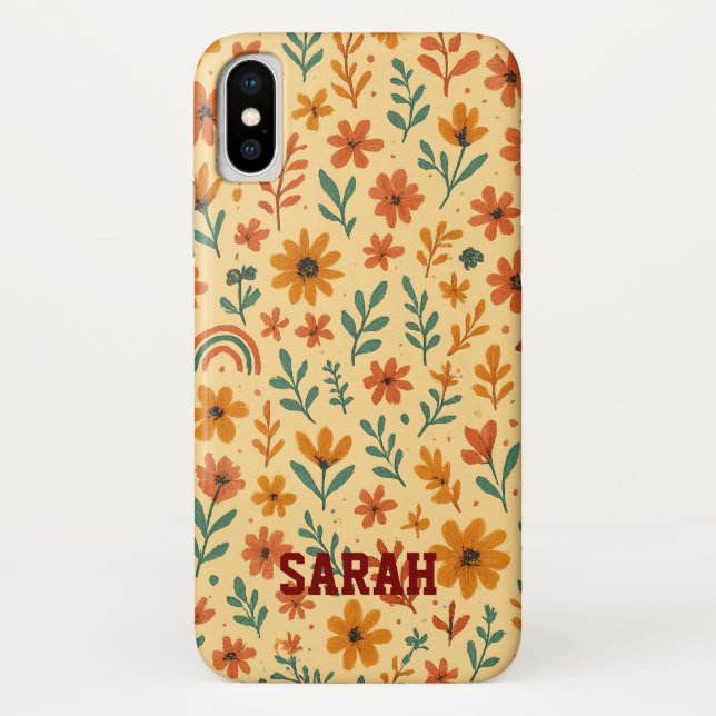 Funda De Case-Mate Para iPhone Boho Mini Floral (Reverso)