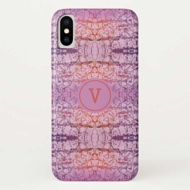 Funda De Case-Mate Para iPhone Boho Monograma (Reverso)
