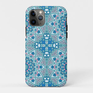 Funda Para iPhone 11 Pro Boho Paisley Botánico Geométrico Vintage