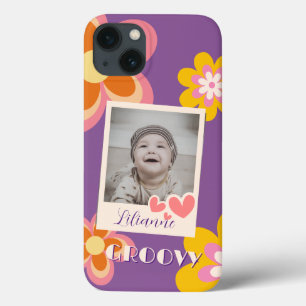 Funda Para iPhone 13 Boho Retro Flores de amarillo rosado foto