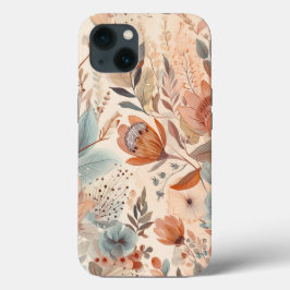 Funda Para iPhone 13 Boho Watercolor Floral