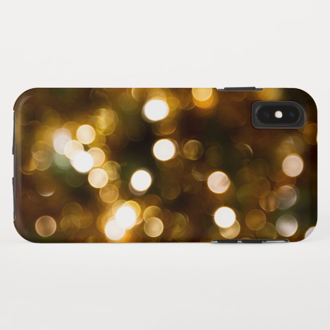 Funda De Case-Mate Para iPhone Bokeh de oro (Reverso (horizontal))