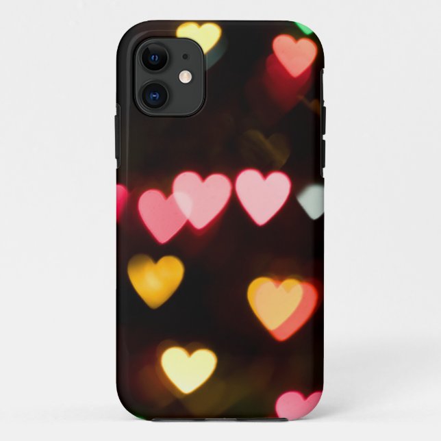 Funda De Case-Mate Para iPhone Bokeh Hearts (Reverso)