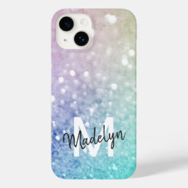 Funda Para iPhone 14 De Case-Mate Bokeh Monogrammed, un colorido Purpurina