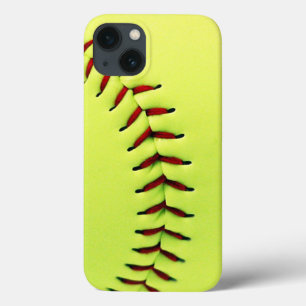 Funda Para iPhone 13 Bola amarilla del softball
