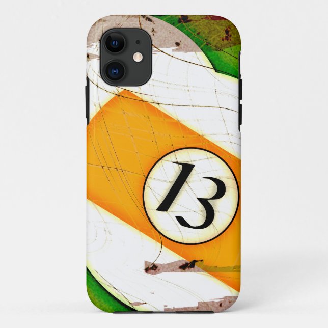 FUNDA DE Case-Mate PARA iPhone BOLA DE BILLAR NÚMERO 13 (Reverso)