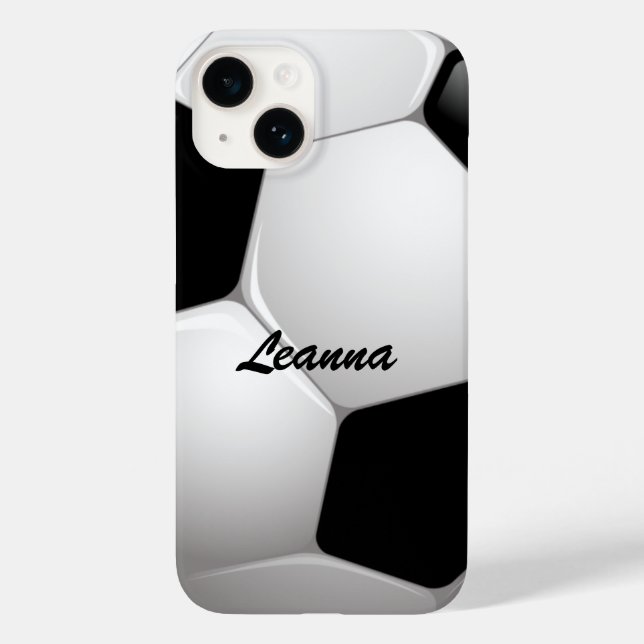 Funda De Case-Mate Para iPhone Bola de Fútbol de personalizable (Reverso )