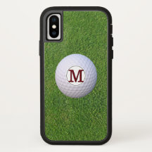 Bola de golf Monograma Césped Verde Golfista