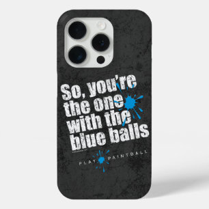 Funda Para iPhone 15 Pro Bolas azules de Paintball
