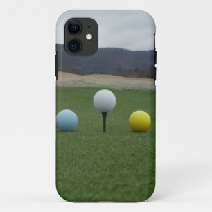 Funda Para iPhone 11 bolas de golf de colores vivos en una montaña