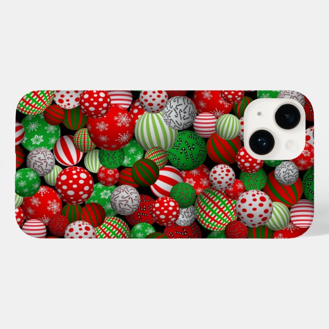 Funda De Case-Mate Para iPhone Bolas de Navidades 3D (Reverso  (Horizontal))
