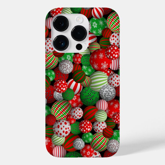 Funda De Case-Mate Para iPhone Bolas de Navidades 3D (Reverso )