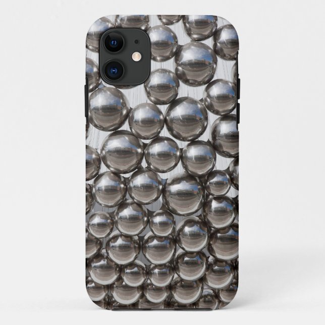Funda De Case-Mate Para iPhone Bolas de plata (Reverso)