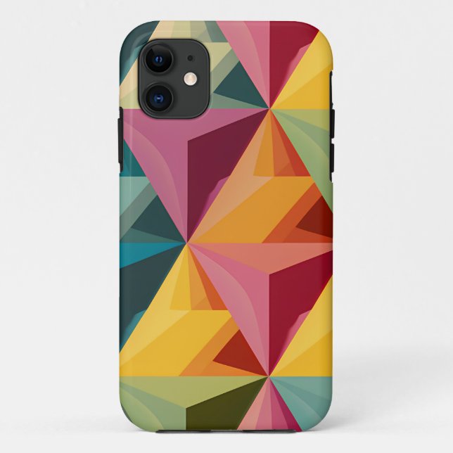 Funda De Case-Mate Para iPhone Bold Geometric Triangle Pattern IPhone Case (Reverso)