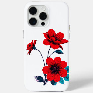 Funda Para iPhone 15 Pro Max Bold Red Blossom Flo