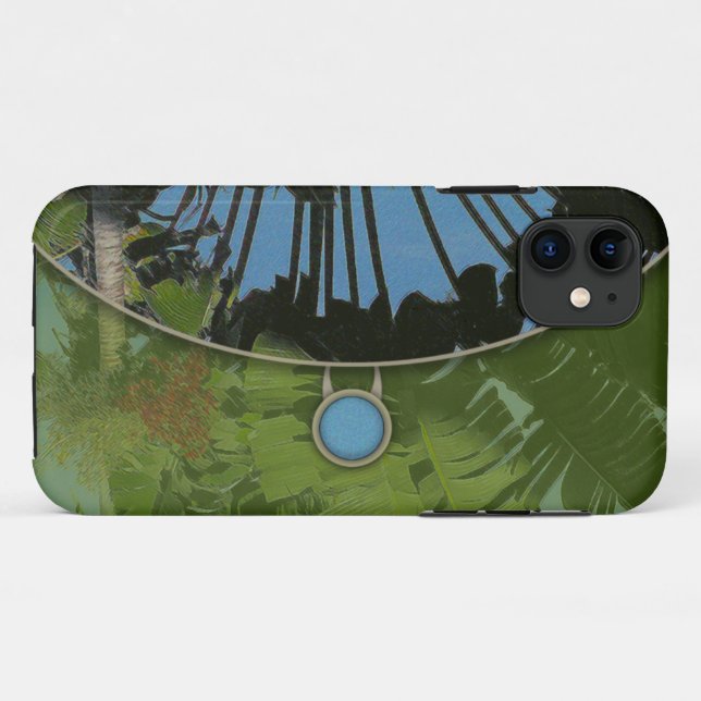 Funda De Case-Mate Para iPhone Bolsa de Noche Tropical (Reverso (horizontal))