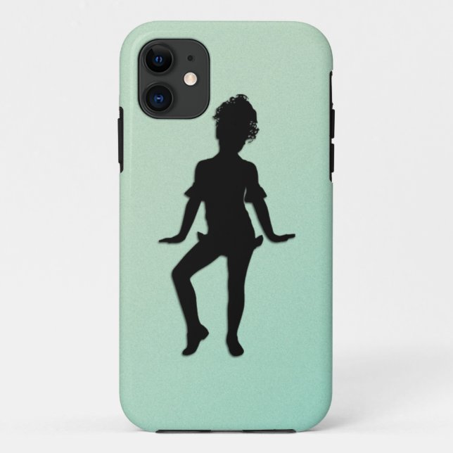 Funda De Case-Mate Para iPhone Bolsa de Tote Verde de Cutest Little Dancer (Reverso)