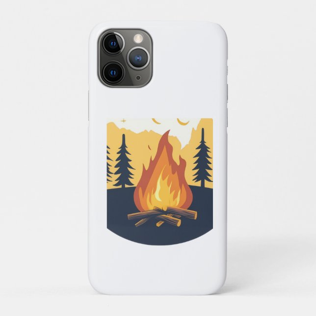 Funda De Case-Mate Para iPhone Bolsa gráfica de campamento de verano retro (Reverso)