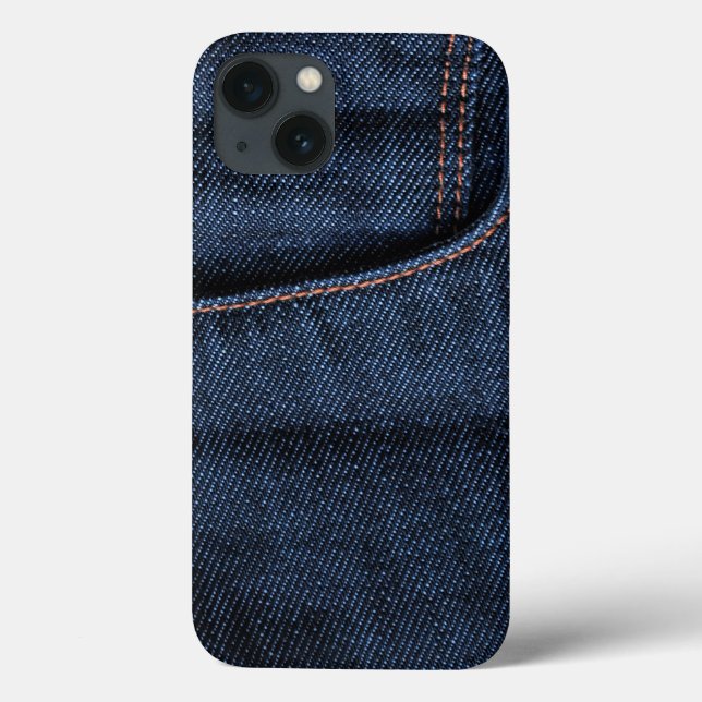 Funda De Case-Mate Para iPhone Bolsillo de jeans azules (Reverso)