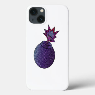 Funda Para iPhone 13 Bomba de galaxia purpurina