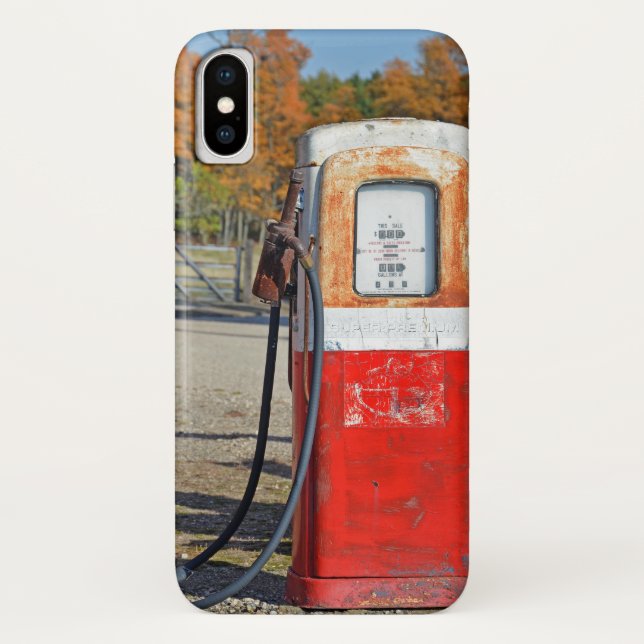 Funda De Case-Mate Para iPhone Bomba de gasolina retro (Reverso)