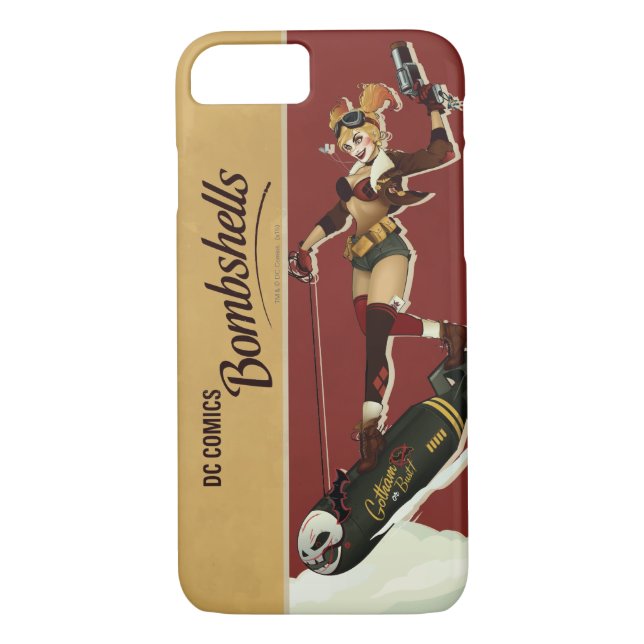 Funda De Case-Mate Para iPhone Bombas de Harley Quinn Pinup (Reverso)