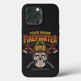 Funda Para iPhone 13 Pro Bombero de casco falso artificial personalizado