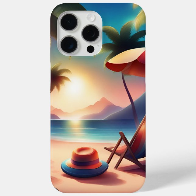 Funda De Case-Mate Para iPhone bonita playa (Reverso )
