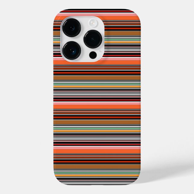 Funda De Case-Mate Para iPhone bonitas rayas coloridas (Reverso )