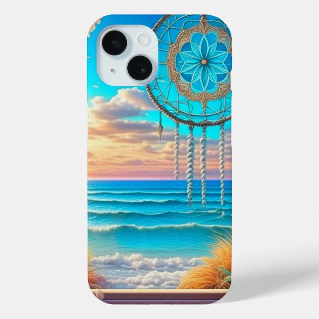 Funda De Case-Mate Para iPhone Bonito Beachy Dreamcatcher en Ventana (Reverso )