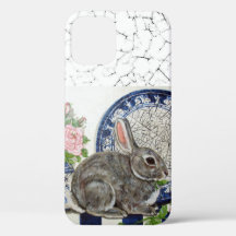 Bonito Blue Rabbit Floral Dedham Delft Animal Cas