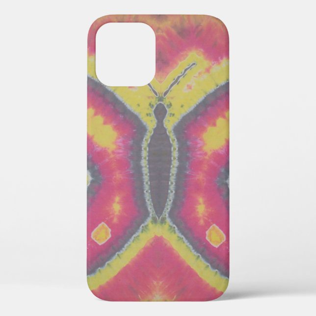 Funda De Case-Mate Para iPhone Bonito Butterfly Tie Dye (Reverso )