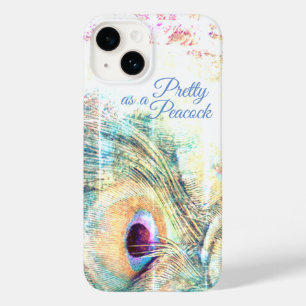 Funda Para iPhone 14 De Case-Mate Bonito como pavo real blanco pastel